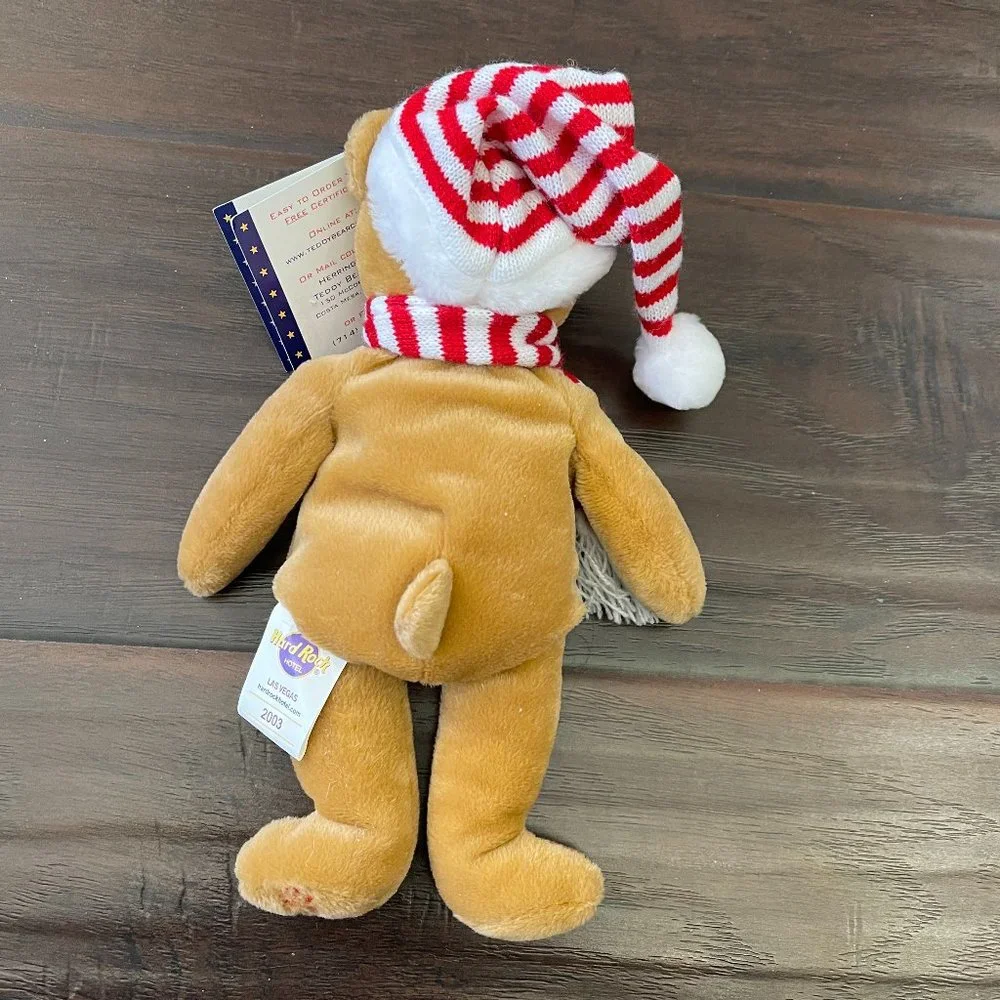 NWT Herrington Hard Rock Hotel Las Vegas Limited Edition 2003 Holiday Teddy Bear - Picture 2 of 8
